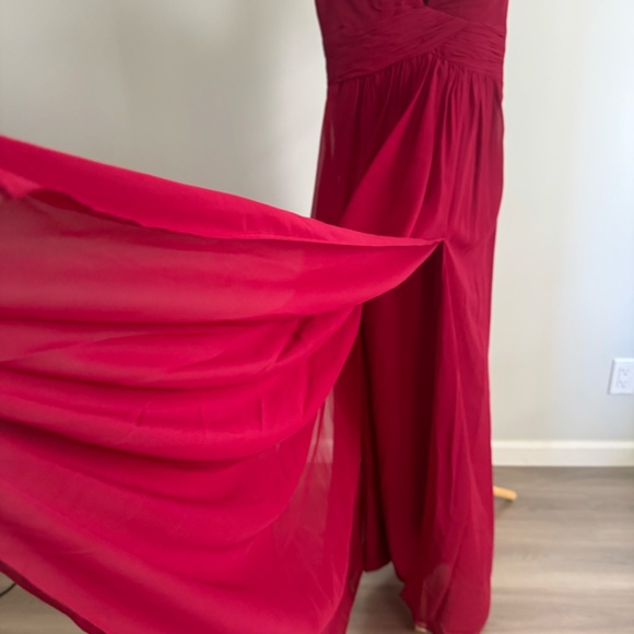 LULUS x Bariano Ocean of Elegance Wine Red Maxi Dress Size XS - Picture 8 of 12